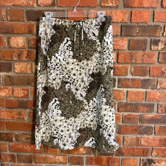 Vintage Studio womens vintage floral pull on midi skirt green large y2k - Picture 1 of 5